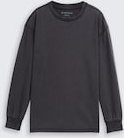 TOM TAILOR Jungen Oversize Langarmshirt, schwarz, Uni, Gr. 164