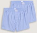 TOM TAILOR Herren Mittellange Boxershorts aus Baumwolle im 2er-Pack, blau, Uni, Gr. XL/7