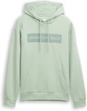 Thumbnail - TOM TAILOR DENIM Herren Hoodie Sweatshirt mit Print, grün, Logo Print, Gr. XS