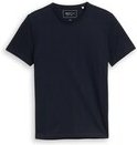 TOM TAILOR DENIM Herren Slim Fit T-Shirt aus Baumwolle, blau, Uni, Gr. XS