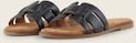 TOM TAILOR Damen Flache Sandalen mit weicher Sohle, schwarz, Uni, Gr. 36