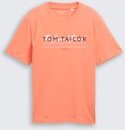 TOM TAILOR Herren T-Shirt mit Logo-Print, rot, Uni, Gr. XXL