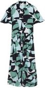 Thumbnail - TOM TAILOR Damen Midi-Kleid mit Muster, grün, Gemustert, Gr. 36