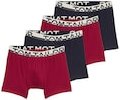 Thumbnail - TOM TAILOR Herren Mittellange Boxershorts im 4er-Pack, rot, Uni, Gr. S/4