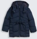 TOM TAILOR Mädchen Puffer-Mantel mit Gürtel, blau, Uni, Gr. 92/98