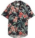 Thumbnail - TOM TAILOR DENIM Herren Relaxed Fit Kurzarmhemd mit Blumen-Muster, schwarz, Gemustert, Gr. M