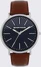TOM TAILOR Herren Armbanduhr silber, Ziffernblatt braun mit 40mm, silber, Gr. ONESIZE