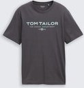 Thumbnail - TOM TAILOR Herren T-Shirt aus Baumwolle mit Logo-Print, schwarz, Uni, Gr. M