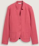 TOM TAILOR Damen Slim Fit Blazer mit Ottoman Struktur, rot, Uni, Gr. M