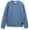 Thumbnail - TOM TAILOR DENIM Herren Sweatshirt mit Logo-Badge, blau, Uni, Gr. S