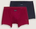 TOM TAILOR Herren Kurze Boxershorts im 2er-Pack, rot, Uni, Gr. S/4
