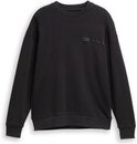 Thumbnail - TOM TAILOR DENIM Herren Relaxed Fit Sweatshirt mit Rückenprint, schwarz, Uni, Gr. XXL
