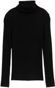 Thumbnail - TOM TAILOR DENIM Damen Ripp Rollkragenpullover, schwarz, Uni, Gr. XXL