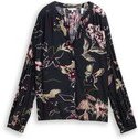 Thumbnail - TOM TAILOR Damen Loose Fit Bluse mit Muster, blau, Geblümt, Gr. 36