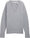 Thumbnail - TOM TAILOR DENIM Damen Relaxed Strickpullover mit V-Ausschnitt, grau, Uni, Gr. XL