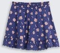 TOM TAILOR Mädchen Mini-Rock mit Blumenmuster, blau, Geblümt, Gr. 92/98