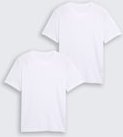 TOM TAILOR Herren T-Shirts aus Baumwolle im 2er-Pack, weiß, Uni, Gr. L