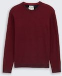 TOM TAILOR Herren Strickpullover aus Bio-Baumwolle, rot, Meliert, Gr. XXL