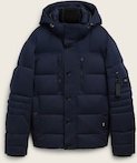 TOM TAILOR Herren Pufferjacke mit abnehmbarer Kapuze, blau, Uni, Gr. XXXL