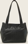 TOM TAILOR Damen TTMIRENDA L Shopper mit Logo-Prägung, schwarz, Uni, Gr. ONESIZE