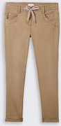 TOM TAILOR Damen Tapered Relaxed Hose, braun, Uni, Gr. 40/28