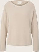 Thumbnail - TOM TAILOR Damen Loose Fit Strickpullover aus Bio-Baumwolle, braun, Meliert, Gr. XL