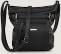 Thumbnail - TOM TAILOR Damen TTJUNA Umhängetasche mit Gürtelelement, schwarz, Uni, Gr. ONESIZE