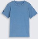 TOM TAILOR Jungen Basic T-Shirt aus Baumwolle, blau, Uni, Gr. 104/110