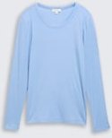 Thumbnail - TOM TAILOR Damen Basic Slim Fit Langarmshirt, blau, Uni, Gr. XXXL