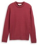 Thumbnail - TOM TAILOR DENIM Herren Strickpullover mit Rundhalsausschnitt, rot, Uni, Gr. L