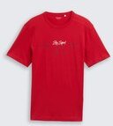 TOM TAILOR Herren T-Shirt mit Print, rot, Uni, Gr. XXL