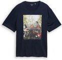 TOM TAILOR Herren Plus Size - T-Shirt mit Fotoprint, blau, Print, Gr. 3XL