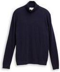 TOM TAILOR Herren Rollkragenpullover mit Kaschmir-Anteil, blau, Meliert, Gr. XXXL