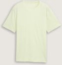 TOM TAILOR Herren Basic T-Shirt aus Baumwolle, grün, Uni, Gr. M