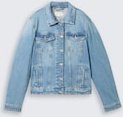 TOM TAILOR Damen Jeansjacke mit recycelter Baumwolle, blau, Uni, Gr. XXL