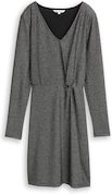 Thumbnail - TOM TAILOR DENIM Damen Fitted Mini-Kleid mit Glitzer-Effekt, schwarz, Uni, Gr. S