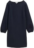Thumbnail - TOM TAILOR Damen Knielanges Kleid mit Struktur, blau, Uni, Gr. 36