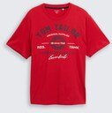 TOM TAILOR Herren Plus Size - T-Shirt mit Logo Print, rot, Logo Print, Gr. 3XL