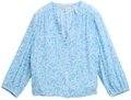 TOM TAILOR DENIM Damen Loose Fit Bluse aus Viskose, blau, Geblümt, Gr. L