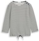 Thumbnail - TOM TAILOR Damen Langarmshirt mit Knopf-Details, blau, Gestreift, Gr. XXL