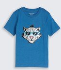 TOM TAILOR Jungen T-Shirt mit Wendepailletten, blau, Uni, Gr. 116/122