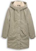 TOM TAILOR Damen Winter Parka mit Kapuze, grün, Uni, Gr. XXXL