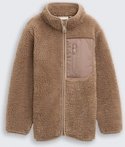 Thumbnail - TOM TAILOR Jungen Teddy Sweatjacke mit Fleece, braun, Uni, Gr. 104/110