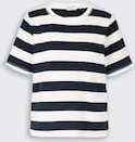 Thumbnail - TOM TAILOR Damen T-Shirt aus Baumwolle, blau, Gestreift, Gr. S