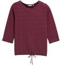 Thumbnail - TOM TAILOR Damen Plus Size - Langarmshirt mit Knopf-Details, rot, Gestreift, Gr. 48