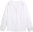 Thumbnail - TOM TAILOR Damen Bluse mit Lochstickerei, weiß, Uni, Gr. 34