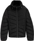 TOM TAILOR Damen Wasserabweisende Pufferjacke, schwarz, Uni, Gr. S