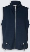 Thumbnail - TOM TAILOR Damen Scuba Sweatweste mit Stehkragen, blau, Uni, Gr. XS