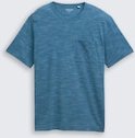 TOM TAILOR Herren T-Shirt in Melange-Optik mit Brusttasche, blau, Meliert, Gr. XXL