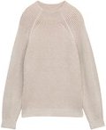 Thumbnail - TOM TAILOR Damen Loose Fit Strickpullover mit Stehkragen, beige, Uni, Gr. M